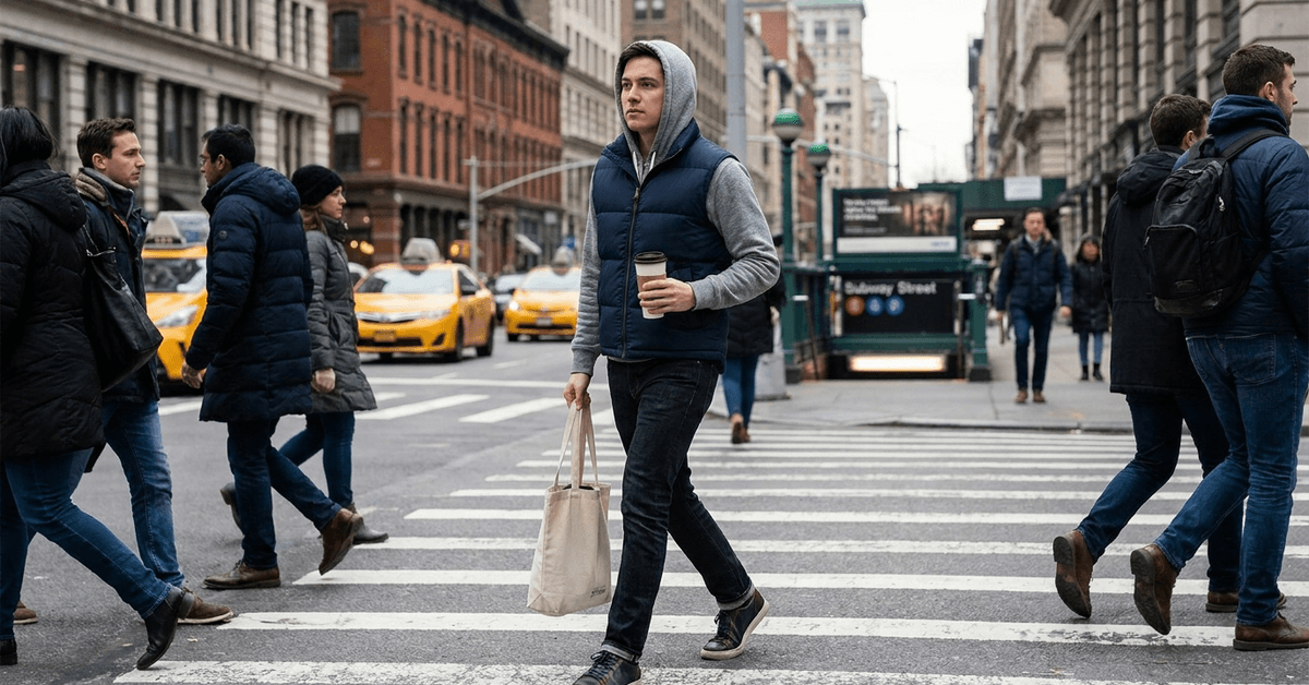 How to Style a Puffer Vest Over Hoodies and Sweaters